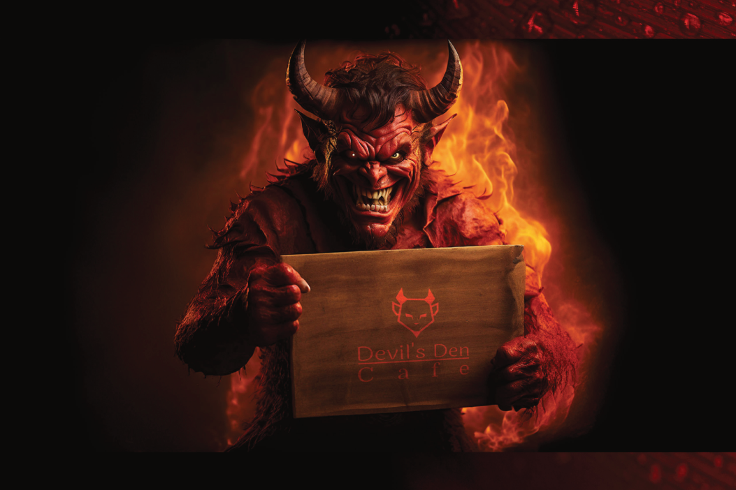 Devil's Den Cafe branding