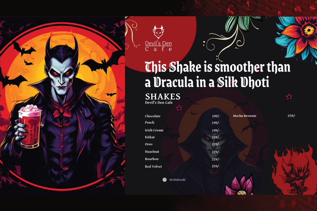 Shakes menu